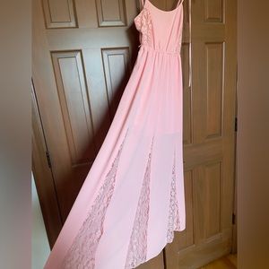 Pink floor length dress